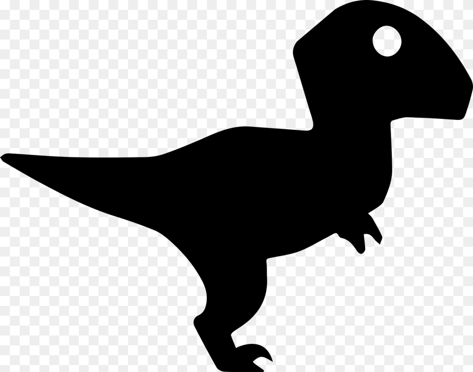 Velociraptor Dinosaur Silhouette Animal Prehistoric Silueta De Un Dinosaurio, Gray Free Transparent Png