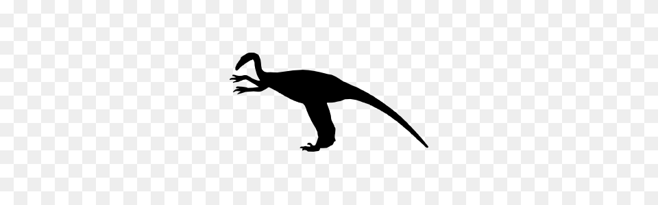 Velociraptor Dinosaur Sticker, Stencil, Silhouette, Animal, Reptile Free Png Download