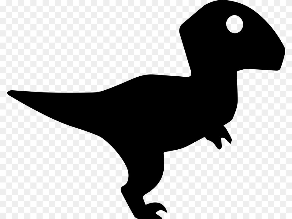 Velociraptor Stock Illustration Velociraptor Silueta, Gray Free Png