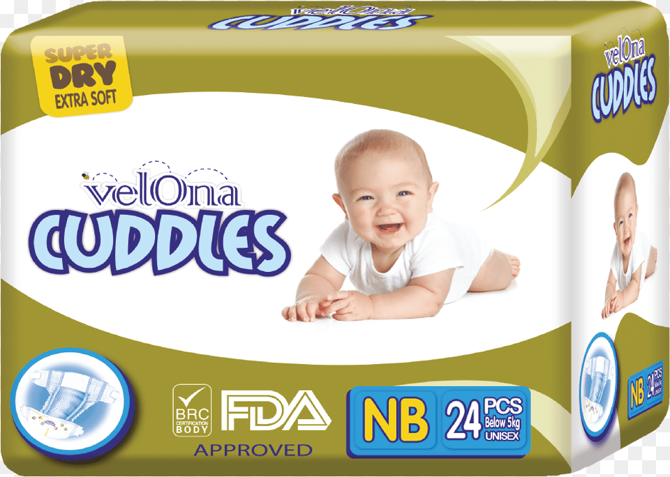 Velona Cuddles Classic Newborn Diaper Velona Cuddles Newborn Diapers, Baby, Person Free Transparent Png