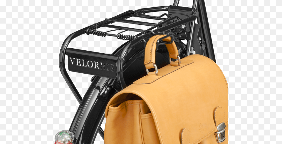 Velorbis Rear Carrier With Hook For Bag Bicycle Leather Briefcase Carrier, Accessories, Handbag, Purse, E-scooter Free Transparent Png