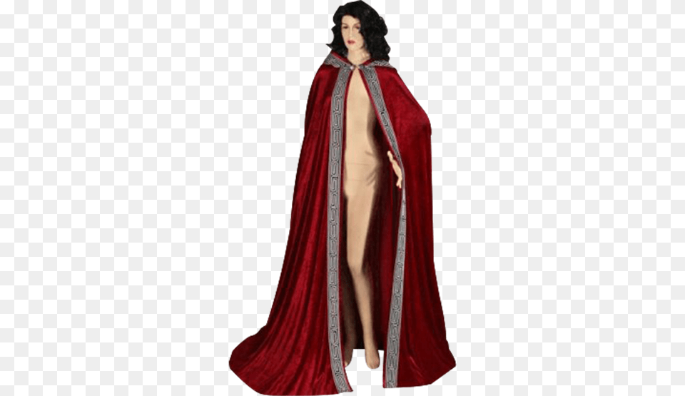 Velour Medieval Hooded Cloak, Fashion, Wedding, Person, Female Free Transparent Png