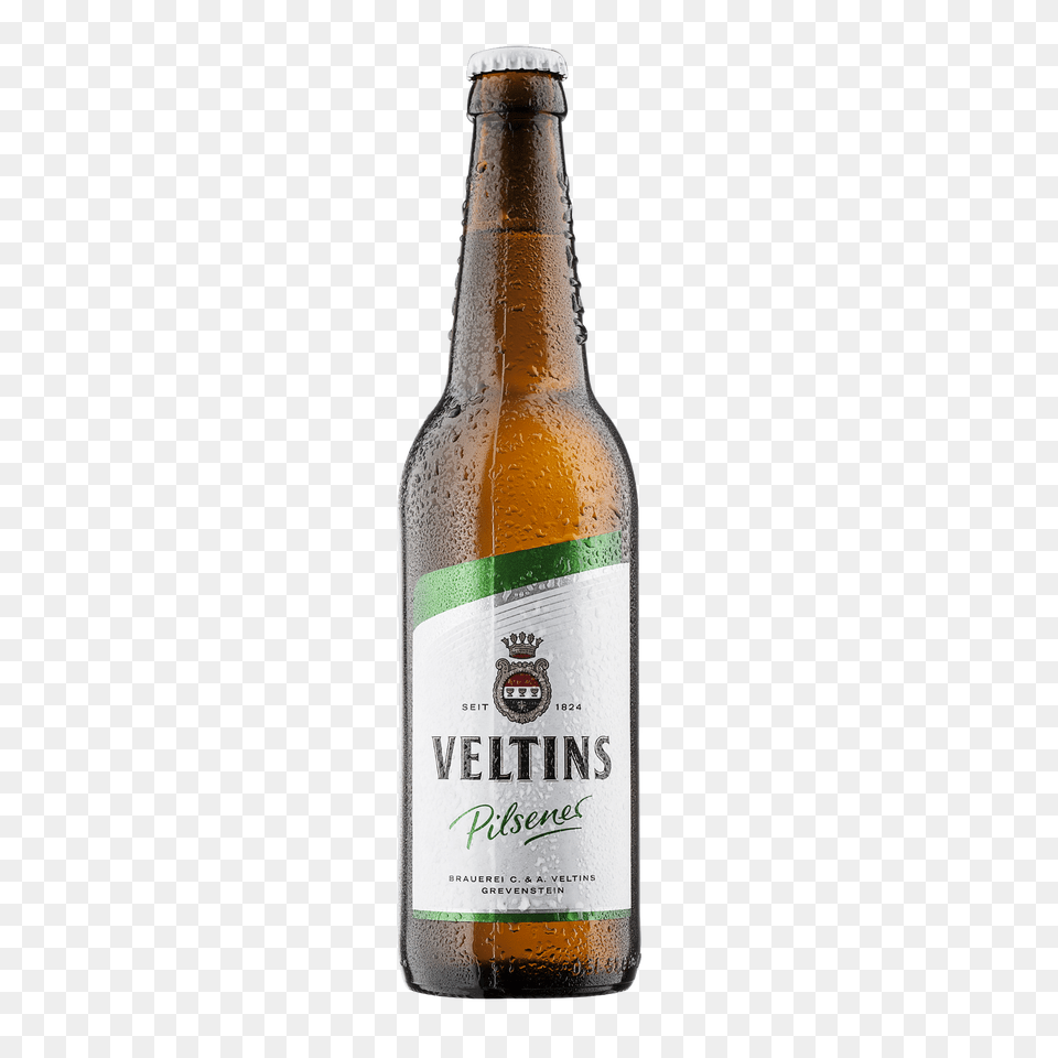 Veltins Pilsner German Pilsners Lagers Beer Hawk, Alcohol, Beer Bottle, Beverage, Bottle Png Image