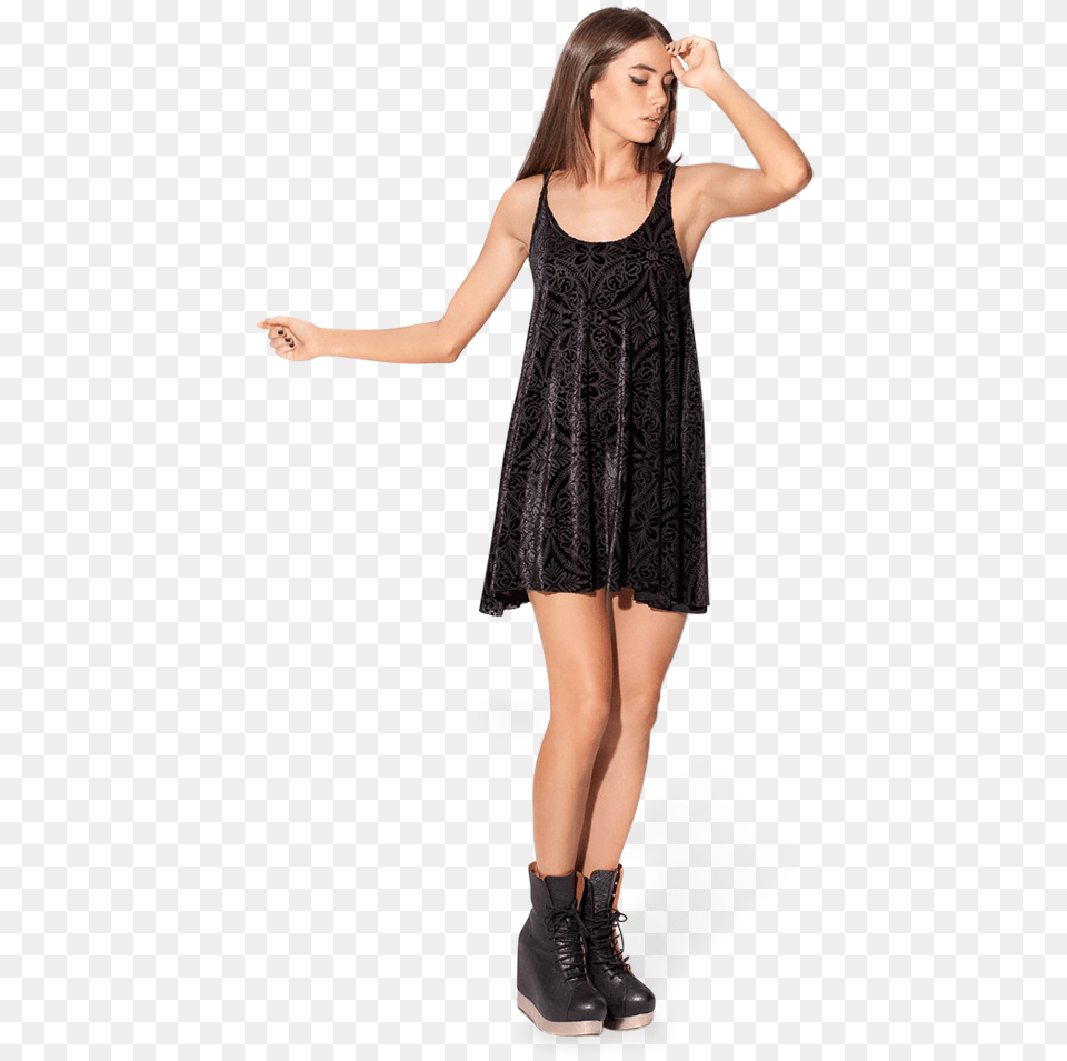 Velvet Baby Doll Dress, Clothing, Shoe, Footwear, Teen Png Image