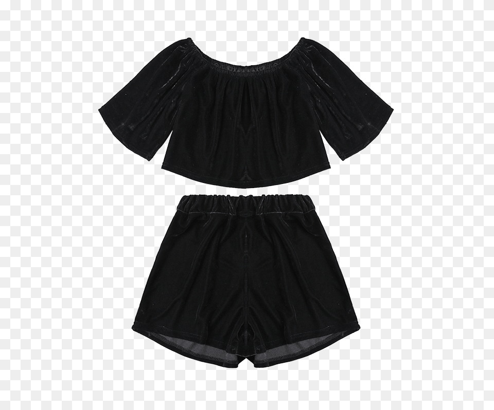 Velvet Crop Top And Shorts Mystyle Crop Top, Blouse, Clothing, Skirt Png