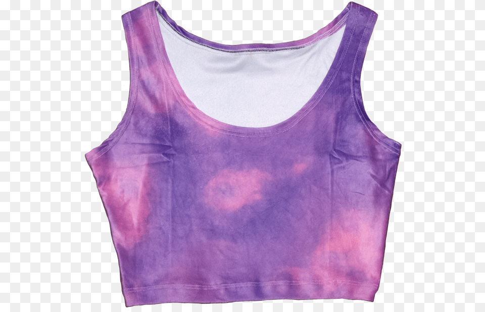 Velvet Tie Dye Crop Top In Mood Tie Dye Crop Tops, Clothing, Tank Top, Shirt Free Png