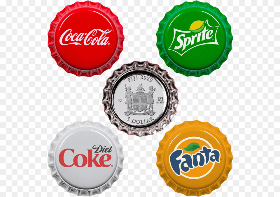 Vending Machine Set Sprite Fanta Bottle Coca Cola Bottle Caps, Logo, Plate, Beverage, Soda Free Png