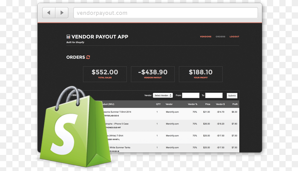 Vendor Payout Integrated With Shopify Payout Vendor Payout Shopify Account, Bag, File, Accessories, Handbag Free Png
