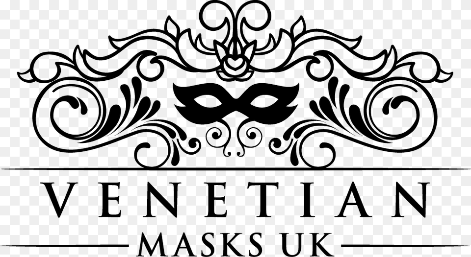 Venetian Masks Logo, Gray Png