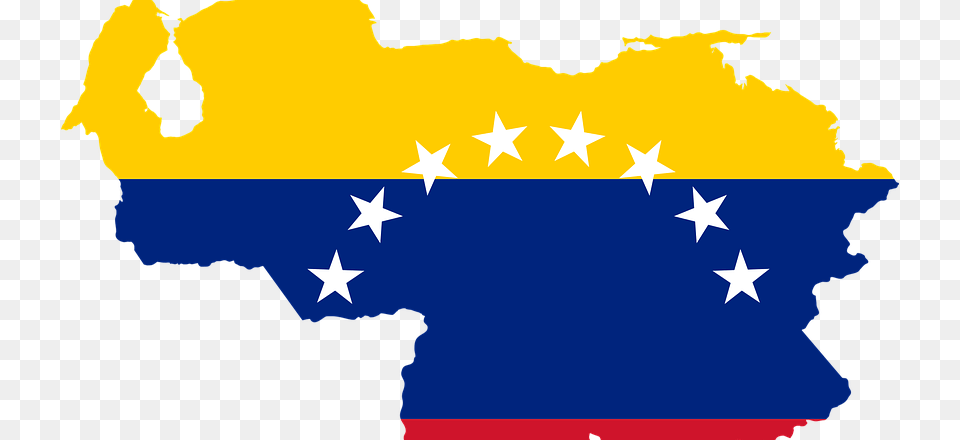 Venezuela Country Outline With Flag Clipart Download Venezuela Flag Over Country, Star Symbol, Symbol, Person Png Image