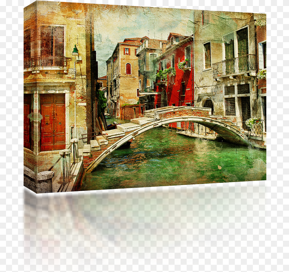 Venice Bridge Fototapete Vlies Great Venice 350 Cm X 245 Cm, Arch, Architecture, Art, Painting Free Png Download