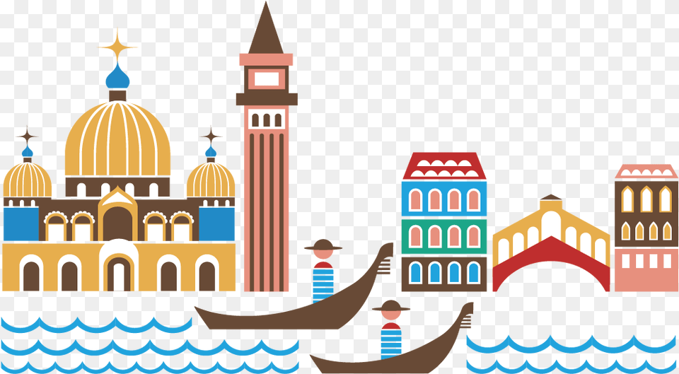 Venice Gondola Clip Art Clipart Venezia, Architecture, Building, Dome, Mosque Png