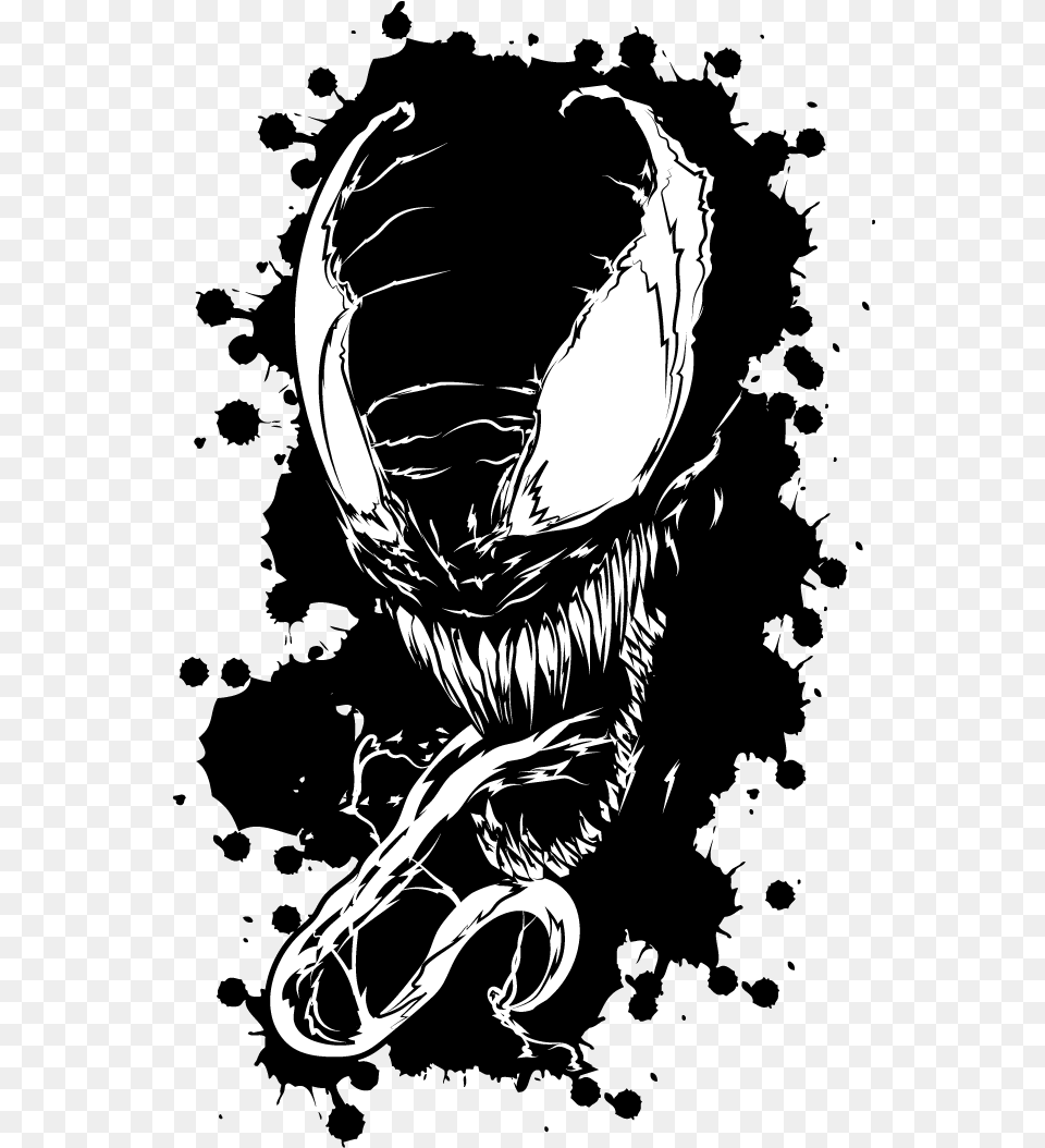 Venom, Stencil, Adult, Female, Person Free Transparent Png