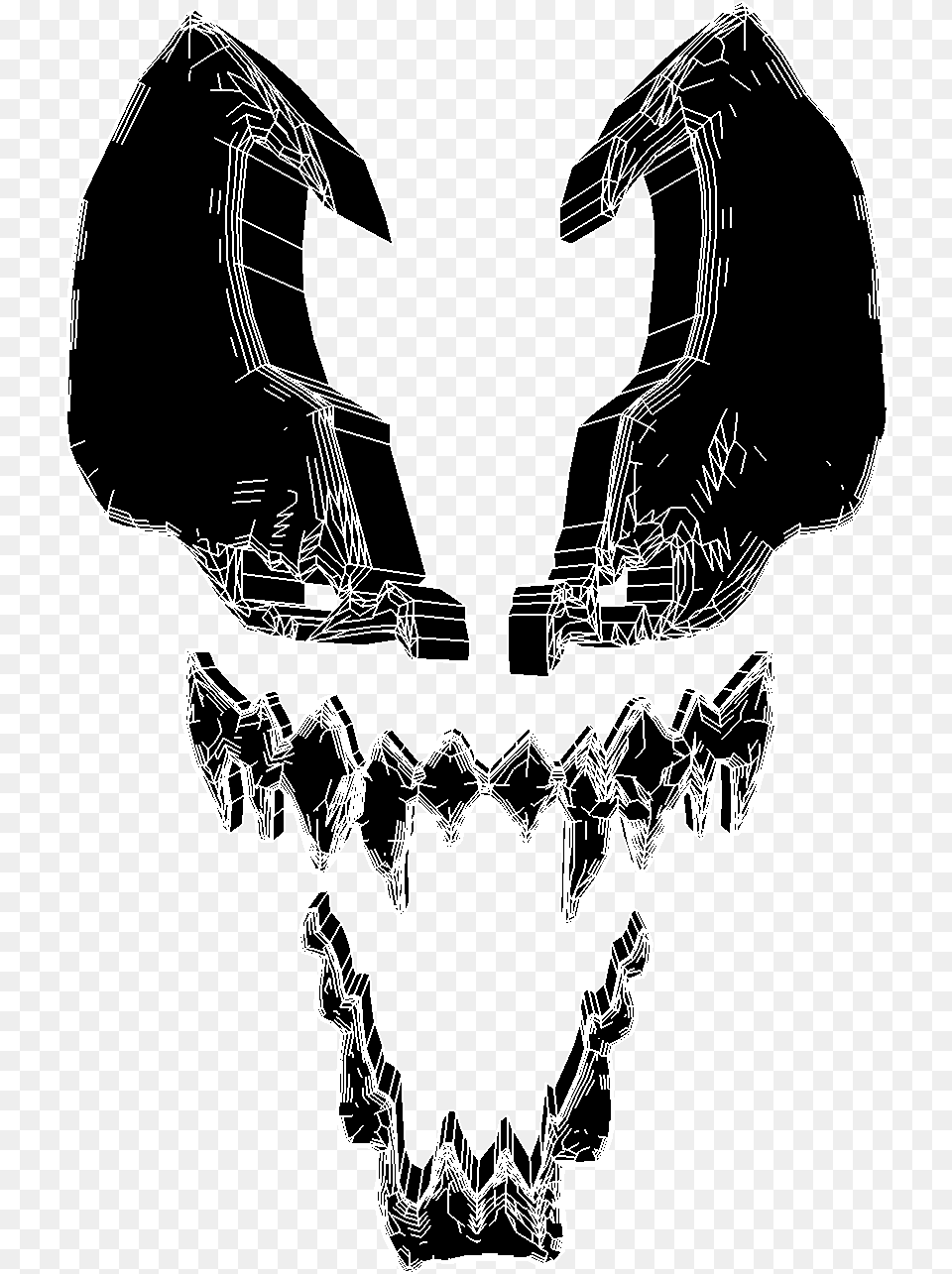 Venom 3d Venom Logo, Adult, Male, Man, Person Png