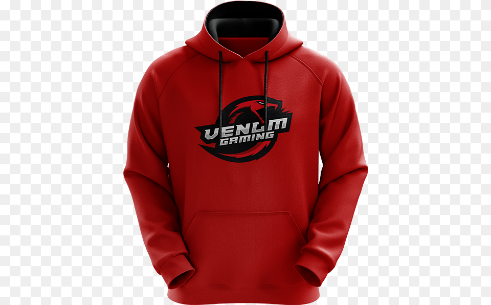 Venom Logo Hoodie Redblack Hoodie, Clothing, Knitwear, Sweater, Sweatshirt Png