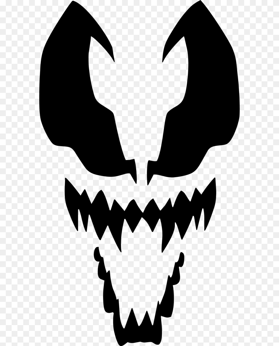 Venom Sticker, Gray Png