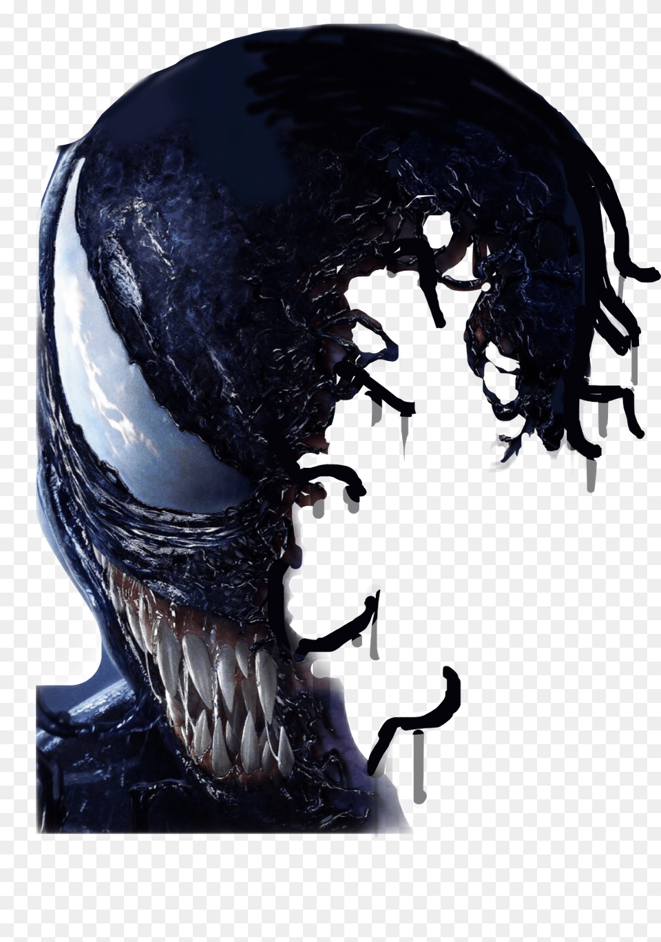 Venom Symbiote Mask Freetoedit Venom Maska, Adult, Female, Person, Woman Free Transparent Png