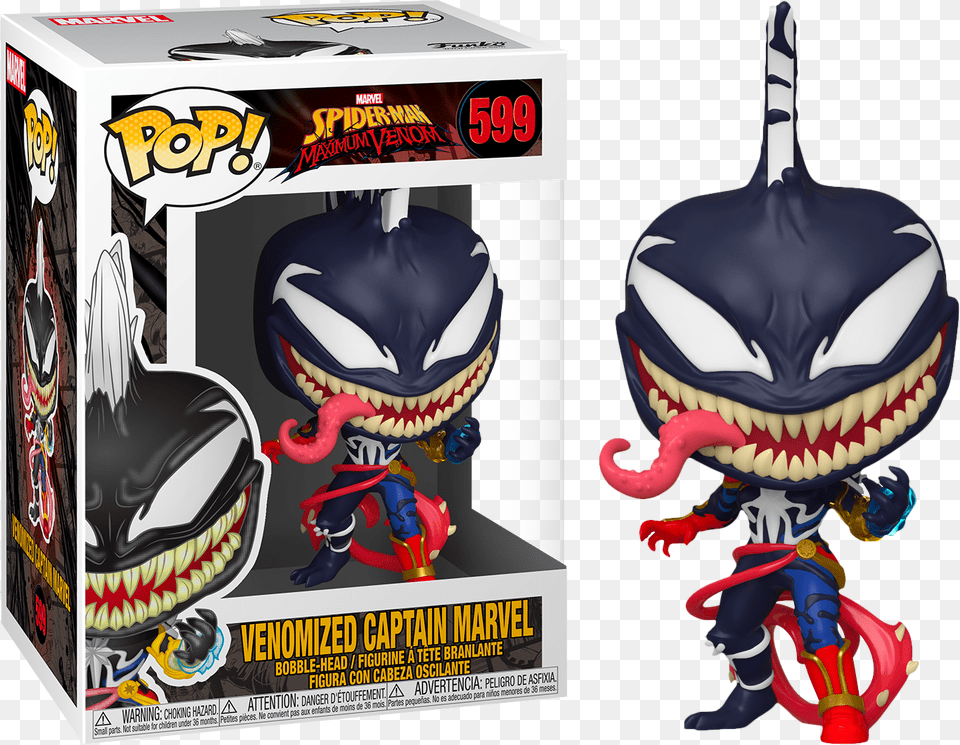 Venomized Captain Marvel Funko Pop, Book, Comics, Publication, Toy Free Png Download