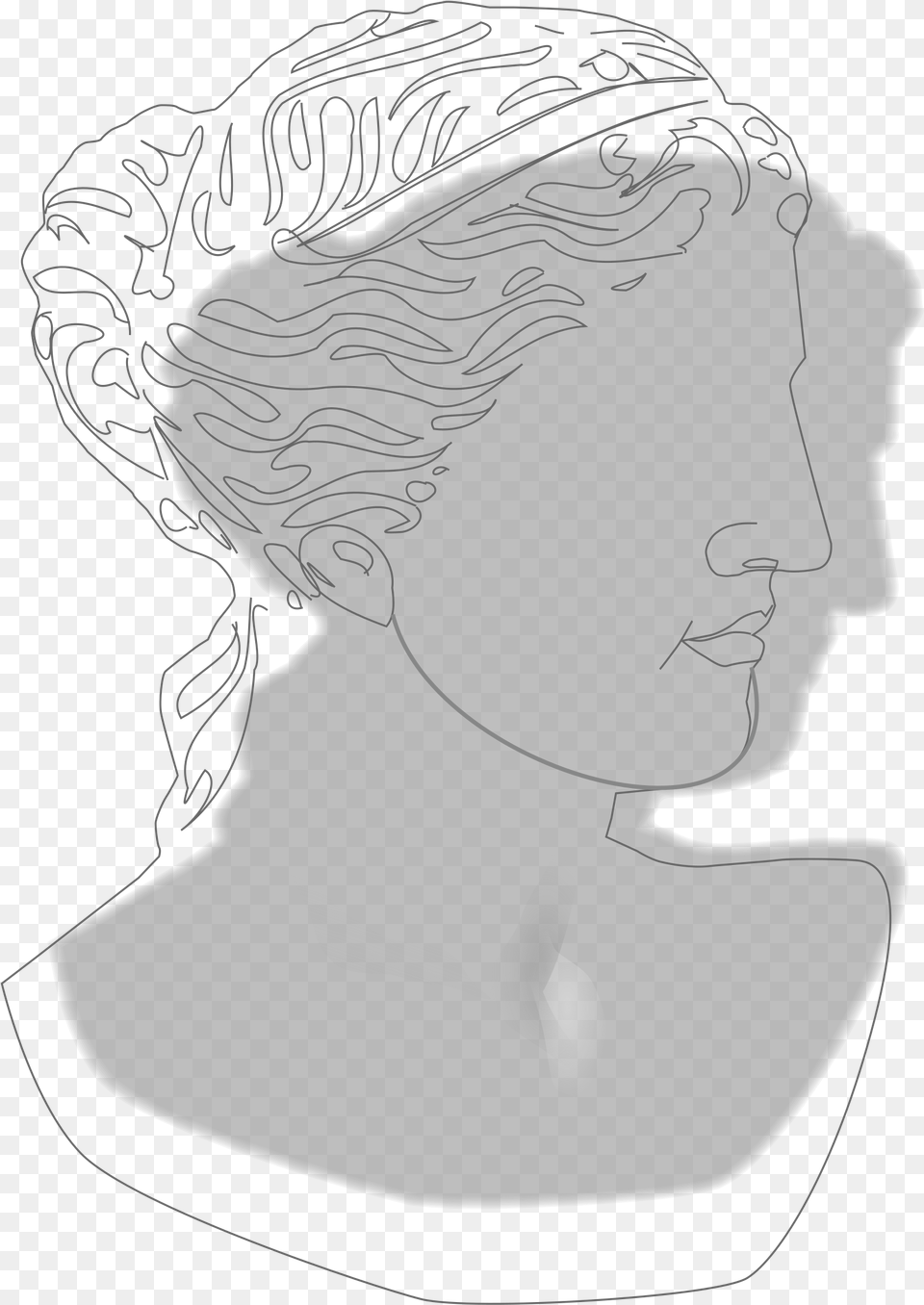 Venus De Milo Portrait Clip Arts Sketch, Adult, Person, Neck, Man Png