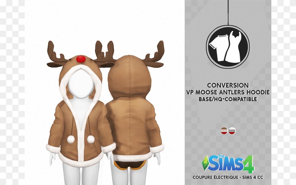 Venus Princess Moose Antlers Hoodie Sims, Advertisement, Baby, Person, Sweater Free Transparent Png