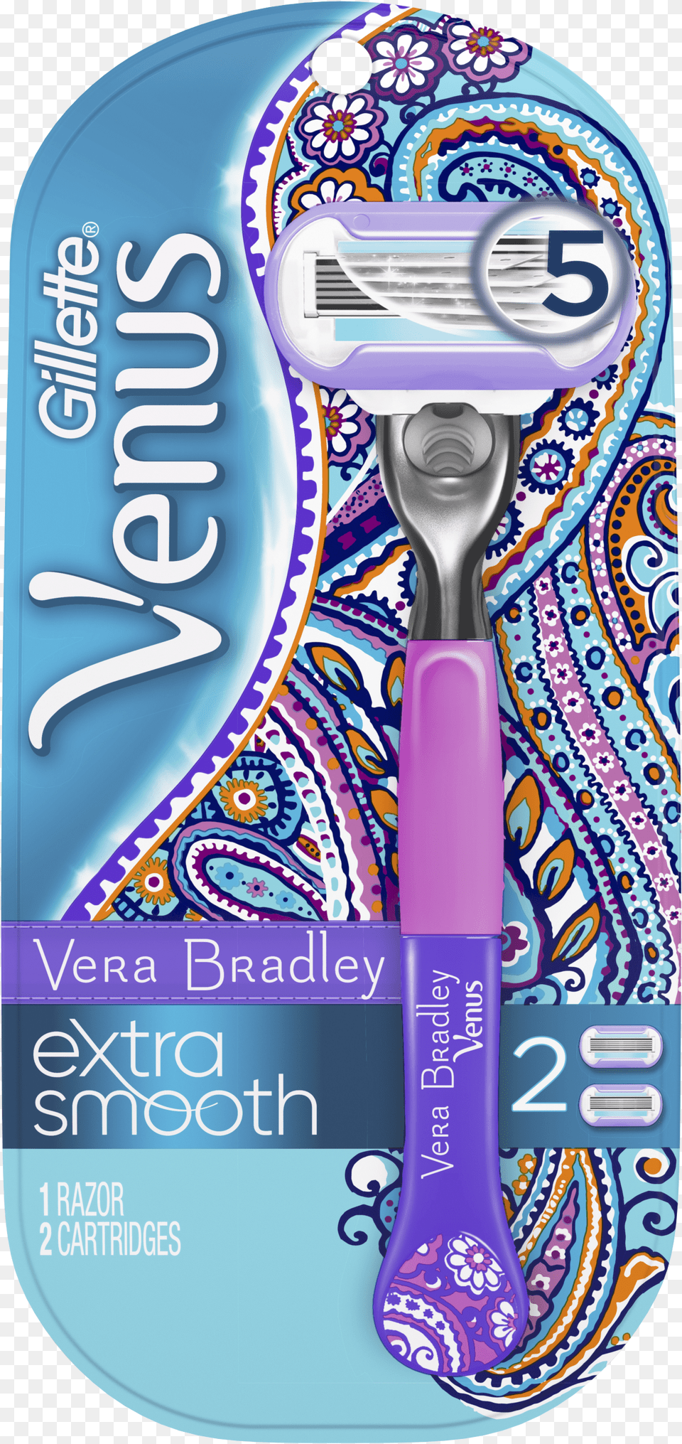 Venus Vera Bradley Razor, Purple, Sticker, Logo, Face Png Image