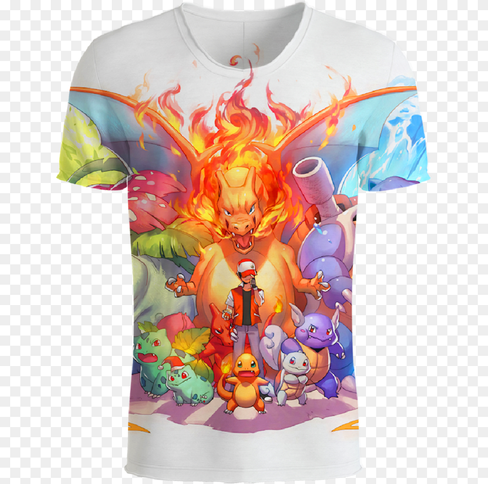 Venusaur Charizard Blastoise Pokemon First Generation Shirt, Clothing, T-shirt, Baby, Person Free Png Download