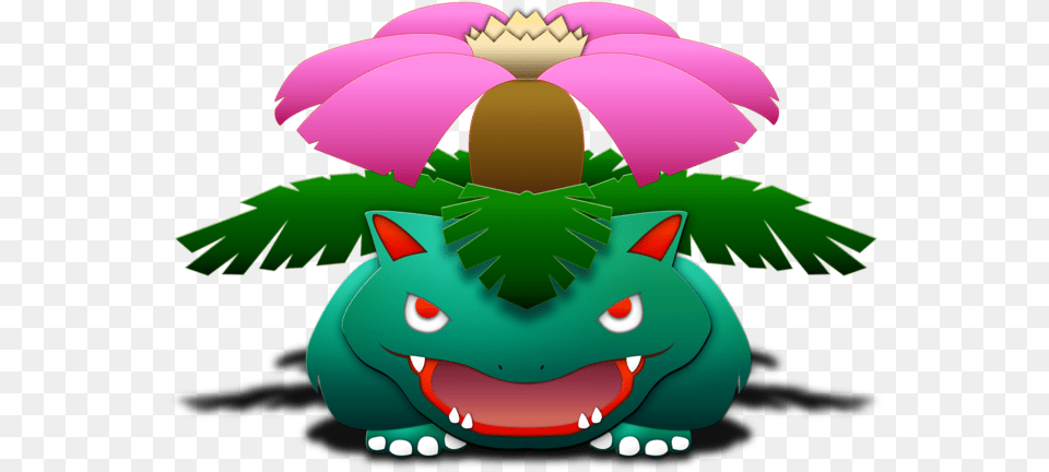 Venusaur Logo Cartoon, Green Png