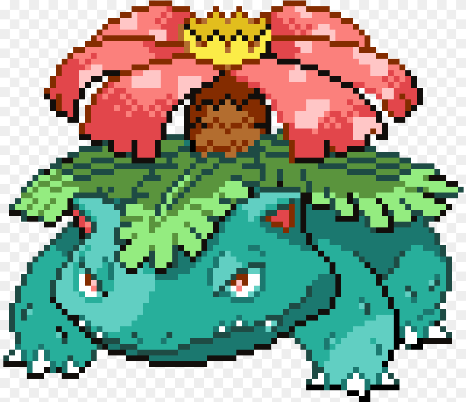 Venusaur Pokemon Pixel Art, Person, Qr Code, Painting Free Png