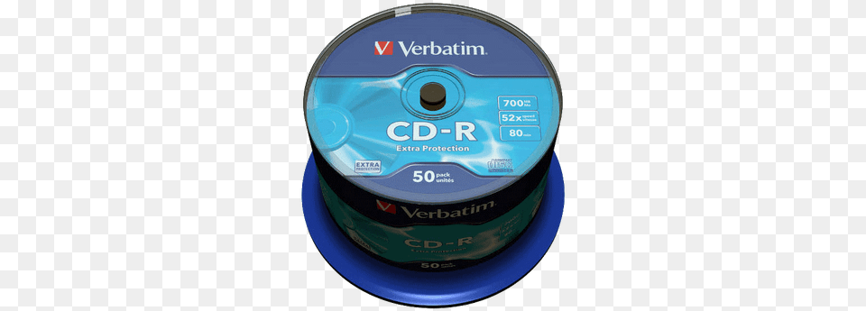 Verbatim Cd R 52x Extra Protect 700mb 50 Pack, Disk, Dvd Png