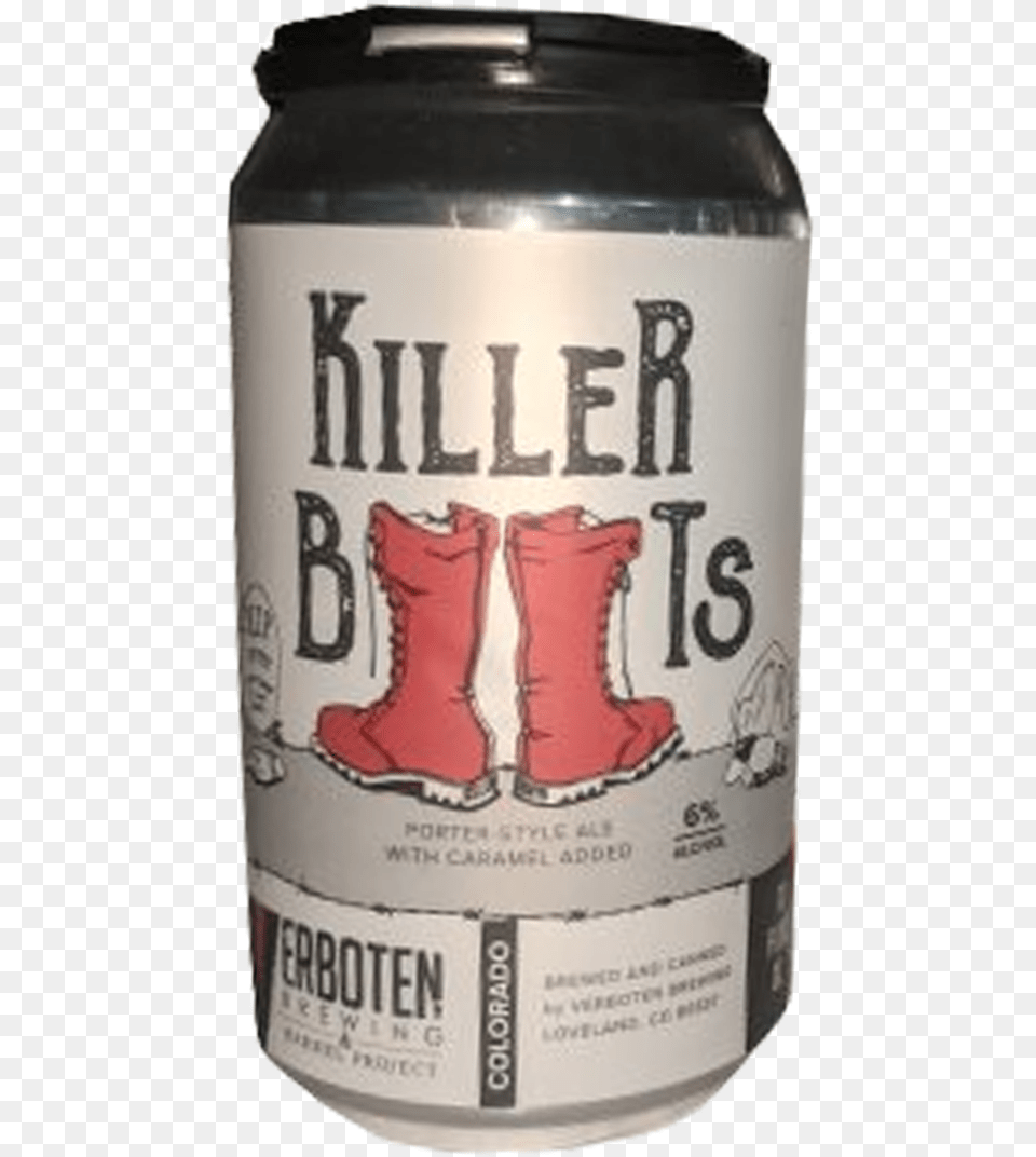 Verboten Killer Boots 6pk Cans Cylinder, Alcohol, Beer, Beverage, Clothing Free Png