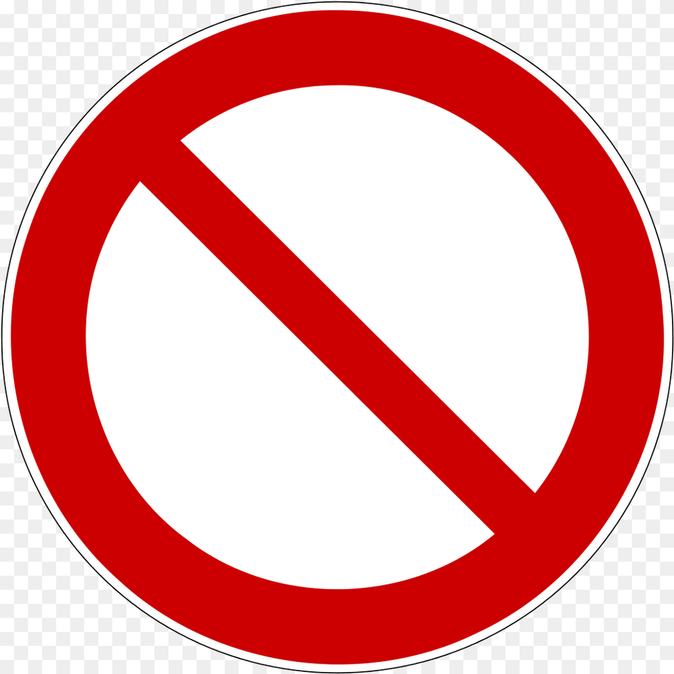 Verbotszeichen 2 Not Allowed, Sign, Symbol, Road Sign, Disk Png Image