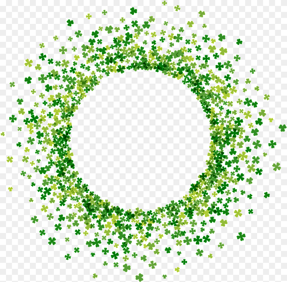 Verde Bosque Visto Pintada A Mano Garland Elementos Illustration, Green, Plant, Wreath, Pattern Free Png