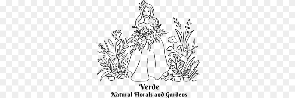 Verde Natural Florals Logo Verde Natural Florals, Gray Png Image