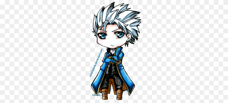 Vergil Devil May Cry Chibi, Book, Comics, Publication, Baby Png Image