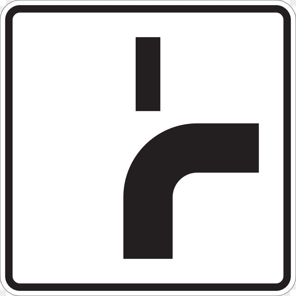 Verlauf Der Vorfahrtstrae An Einmndungen Clipart, Sign, Symbol, Road Sign, Number Png Image