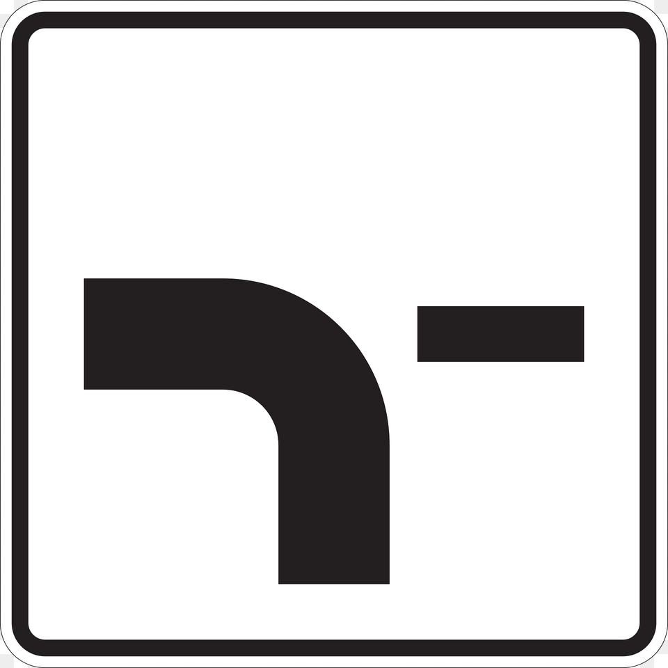 Verlauf Der Vorfahrtstrae An Einmndungen Clipart, Sign, Symbol, Road Sign Free Png Download
