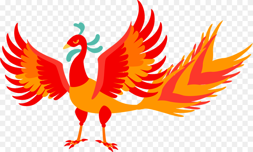 Vermilion Bird Mythical Creature Fire Element Clipart, Animal Free Transparent Png