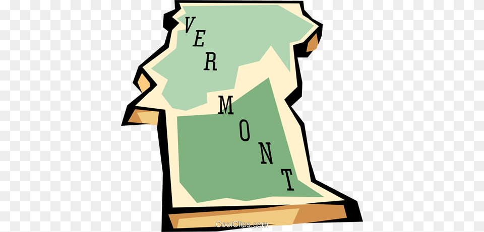 Vermont State Map Royalty Vector Clip Art Illustration, Text, Gas Pump, Machine, Pump Free Transparent Png