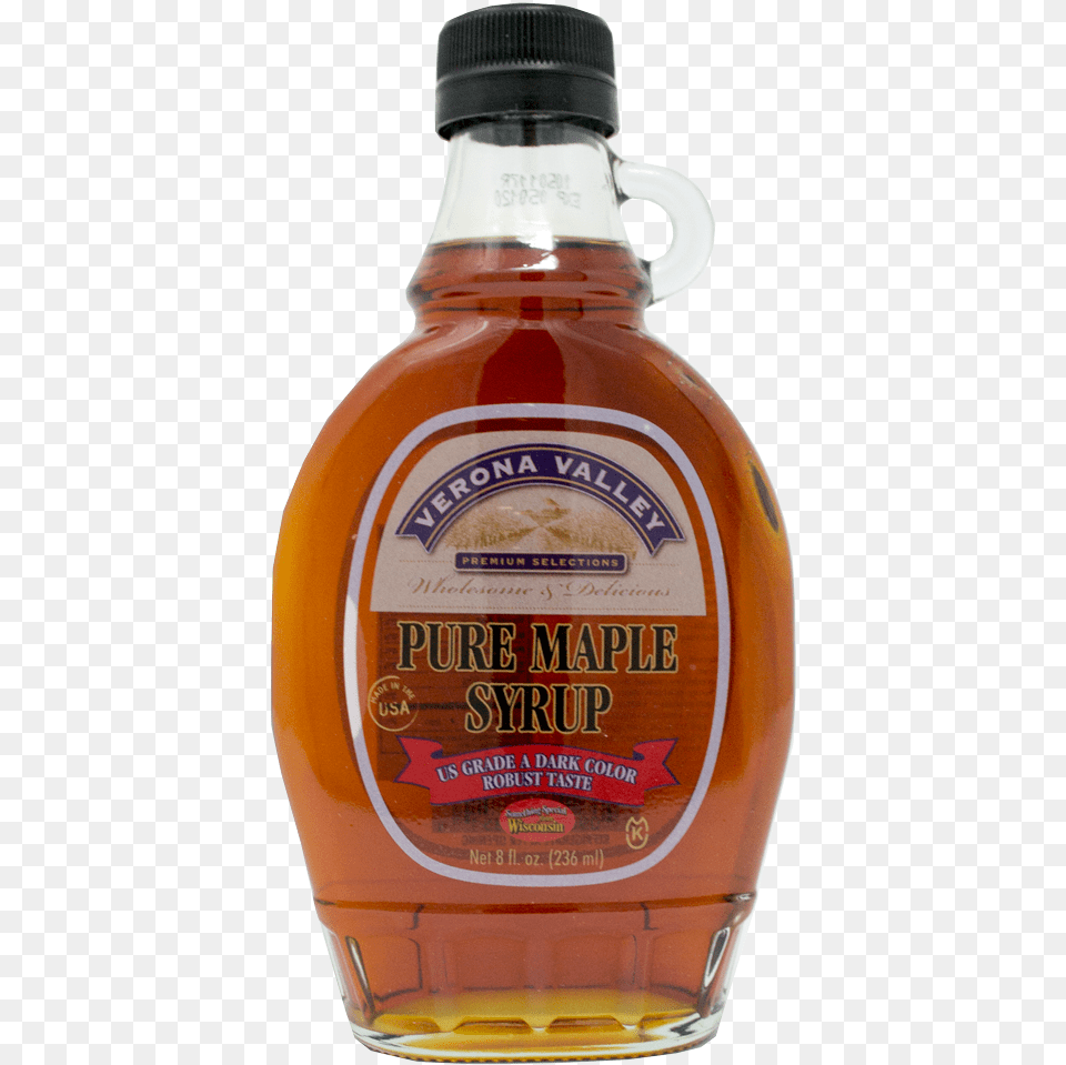 Verona Valley Pure Maple Syrup Bottle, Food, Seasoning, Alcohol, Beer Free Png