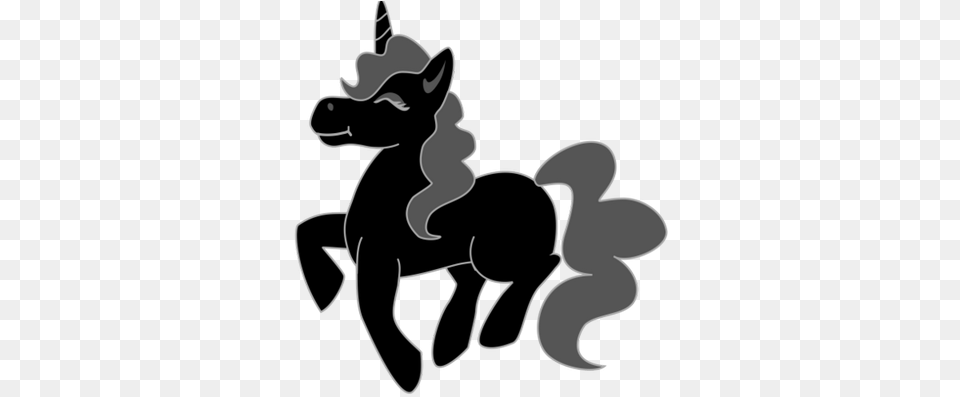 Veronica Has Had It Up To Here Niedlicher Schwarzer Unicorn Karte, Stencil, Silhouette Free Transparent Png