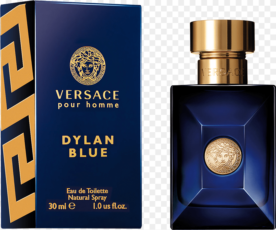 Versace Dylan Blue, Bottle, Cosmetics, Perfume Free Transparent Png