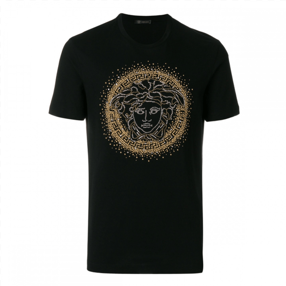 Versace Embellished Medusa Logo Active Shirt, Clothing, T-shirt Free Transparent Png