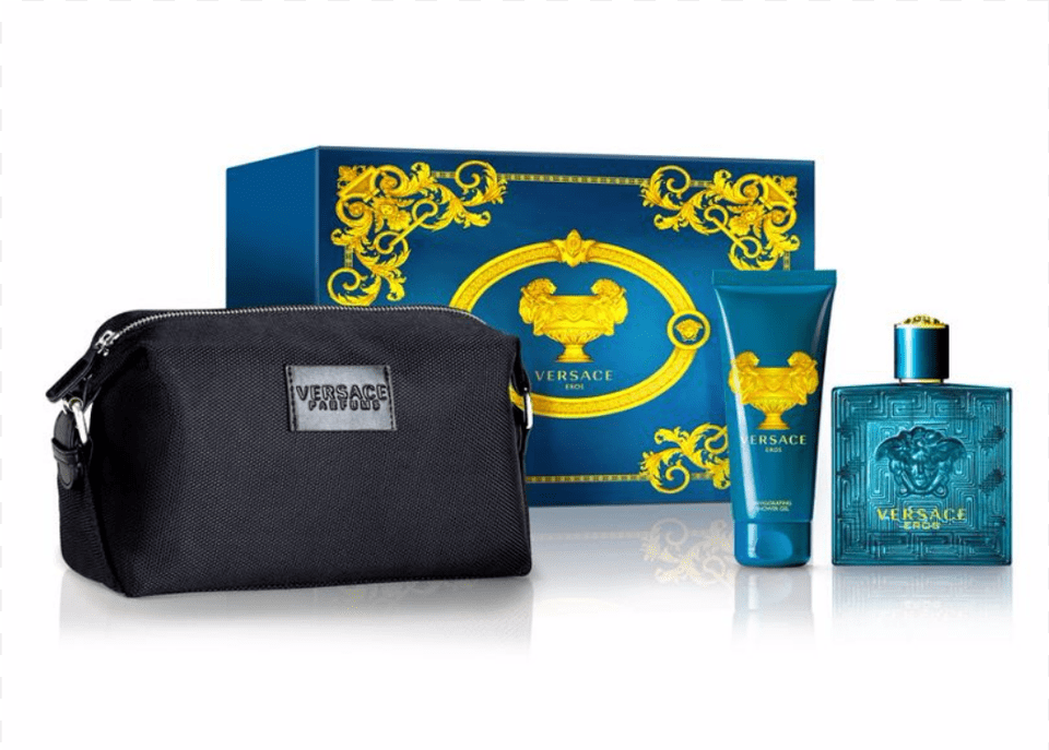 Versace Eros Eau De Toilette Gift Set Versace Pour Homme Set, Bottle, Accessories, Bag, Cosmetics Free Png Download