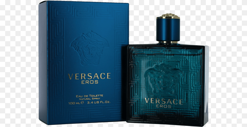 Versace Eros Men After Shave Lotion Versace, Bottle, Cosmetics, Perfume Png