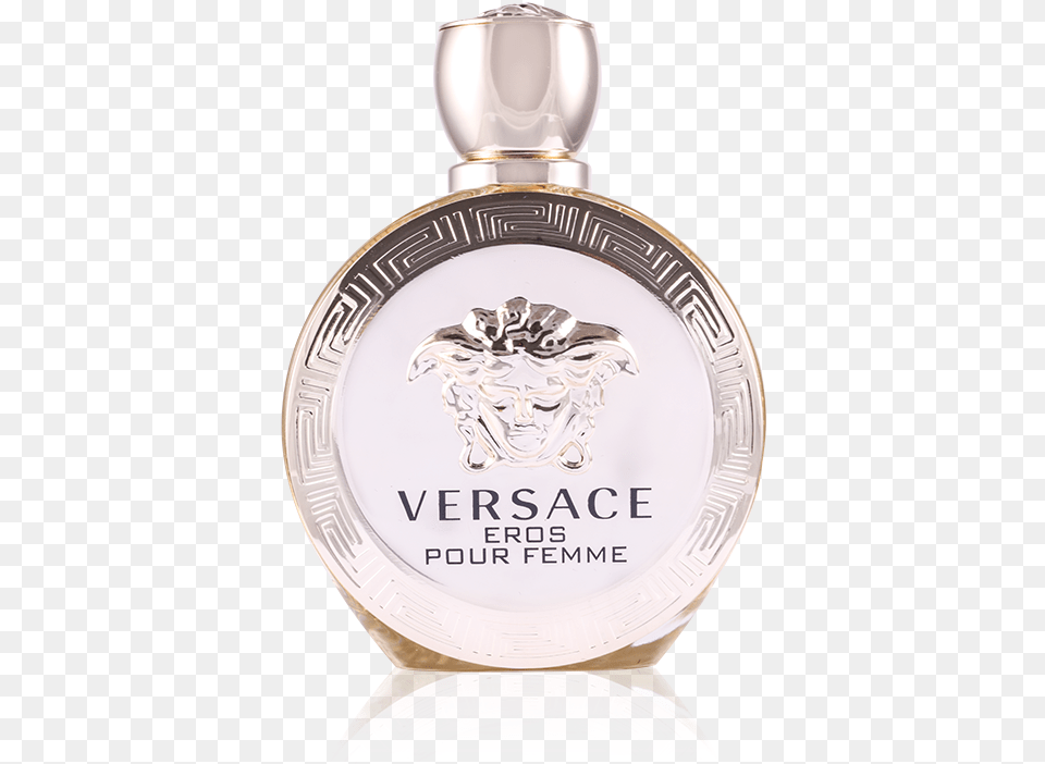 Versace Eros Pour Femme Eau De Parfum 50 Ml Silver, Bottle, Cosmetics, Perfume Free Transparent Png
