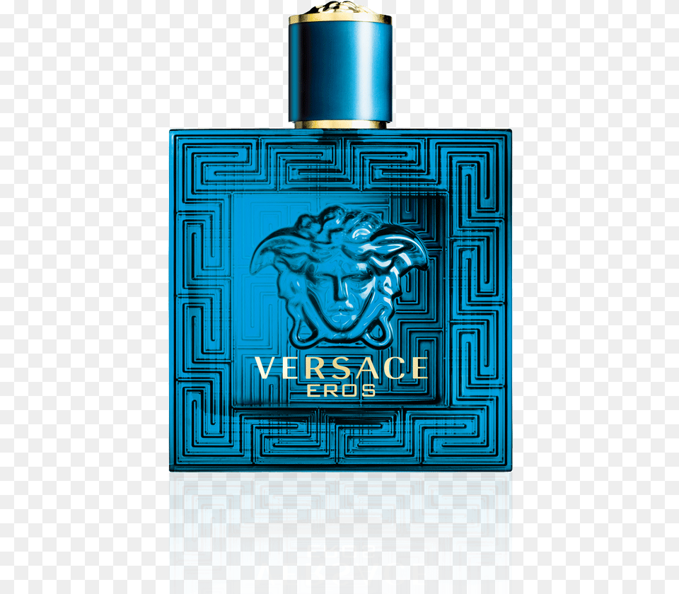 Versace Eros Versace Eros Perfume, Bottle, Cosmetics, Adult, Person Free Png