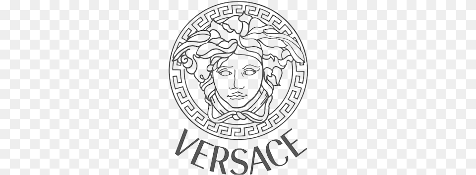 Versace Line Art Versace Logo Design, Emblem, Symbol, Face, Head Png