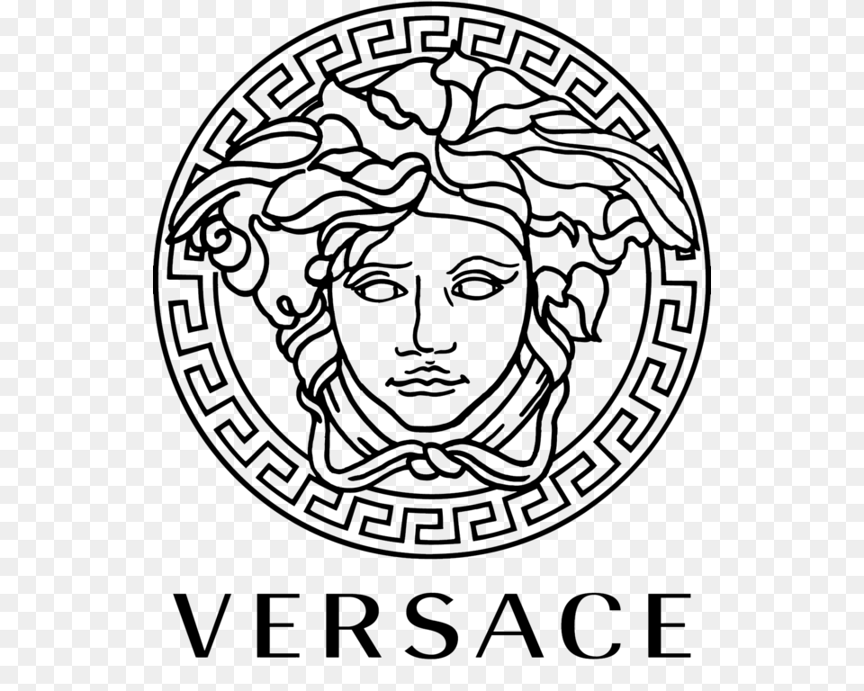 Versace Logo, Gray Free Transparent Png