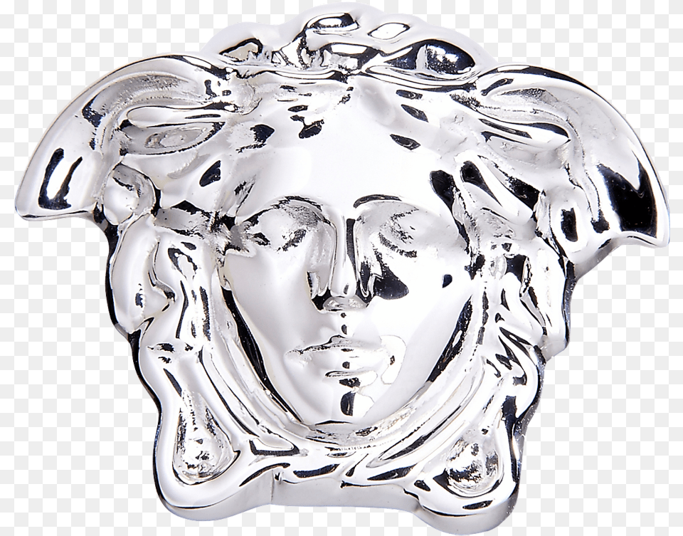 Versace Logo Silver Freetoedit Illustration, Ice, Person, Face, Head Free Png Download
