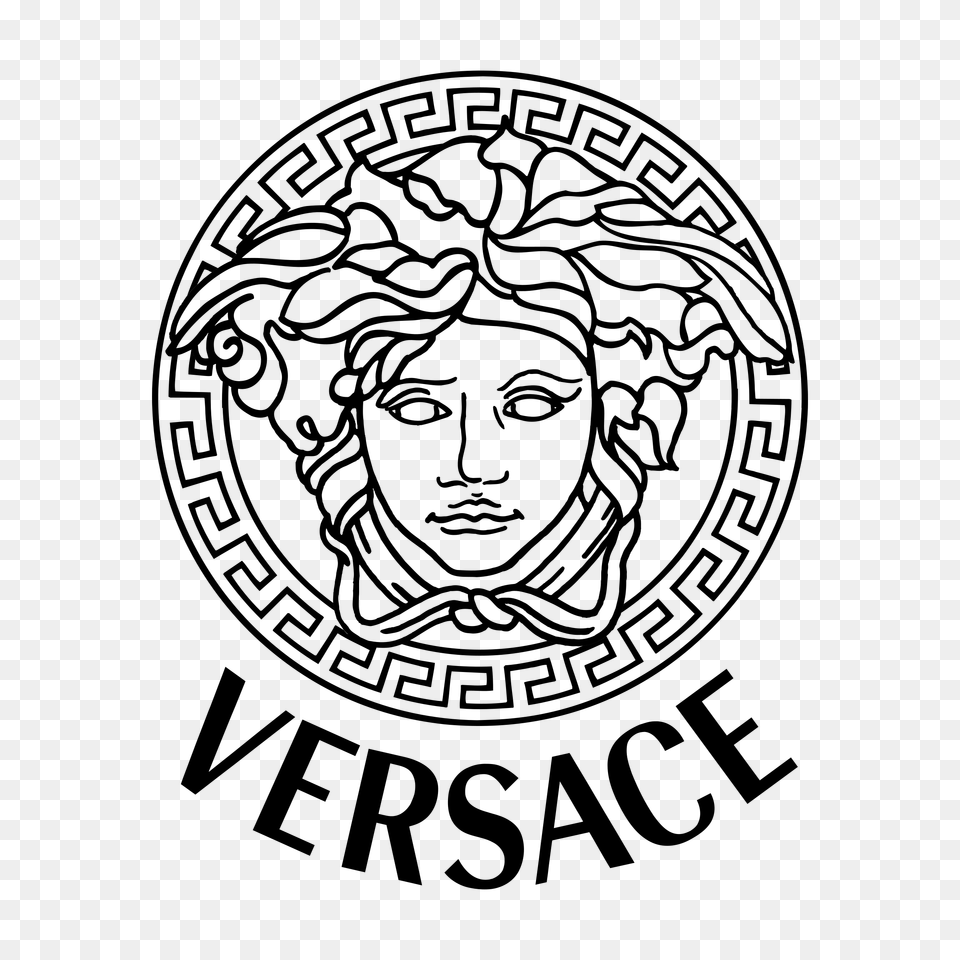 Versace Medusa Logo Vector, Gray Free Transparent Png